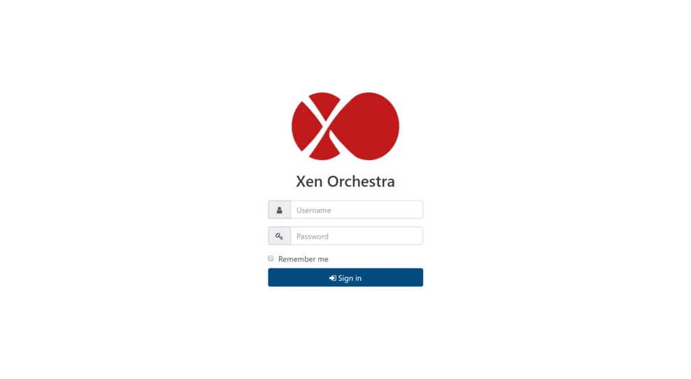 Xen Orchestraの管理画面へアクセスする